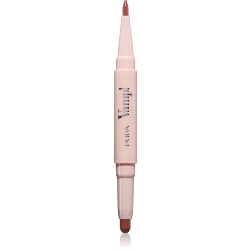 PUPA Milano Vamp! Creamy Duo ruj și creion pentru conturul buzelor 2 in 1 culoare 004 Light Rose 0.8 g