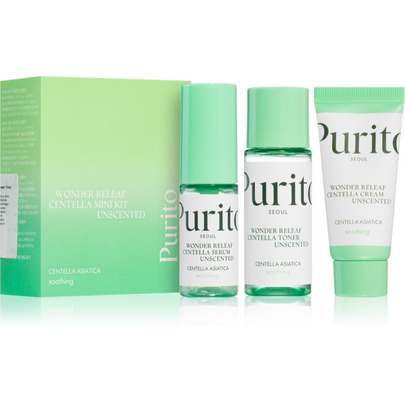 Purito Wonder Releaf Centella Mini Kit Unscented Reiseset für empfindliche und irritierte Haut