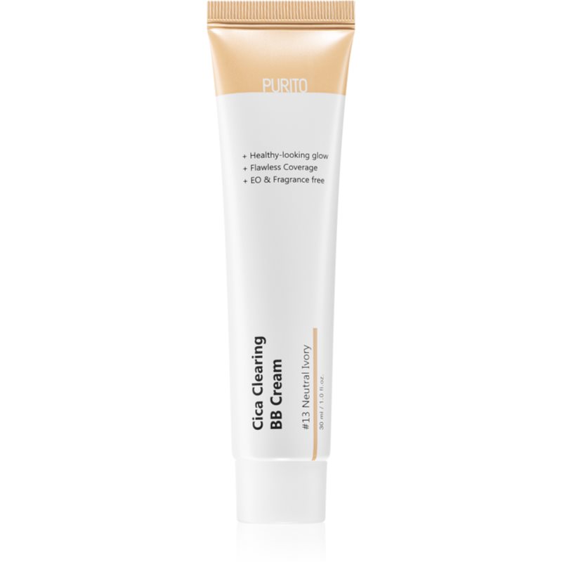 Purito Cica Clearing BB Cream mit UVA und UVB Filter Farbton 13 Neutral Ivory 30 ml