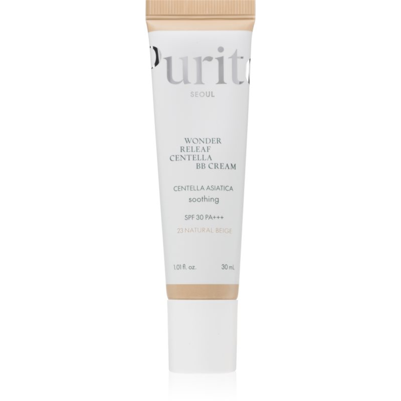 Purito Wonder Releaf Centella BB Cream crema BB cu efect de iluminare cu efect calmant culoare 23 Natural Beige 30 ml