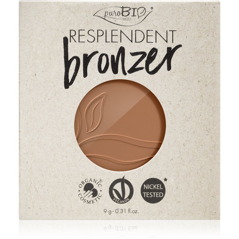 puroBIO Cosmetics Resplendent autobronzant rezervă culoare 01 Pale Brown 9 g