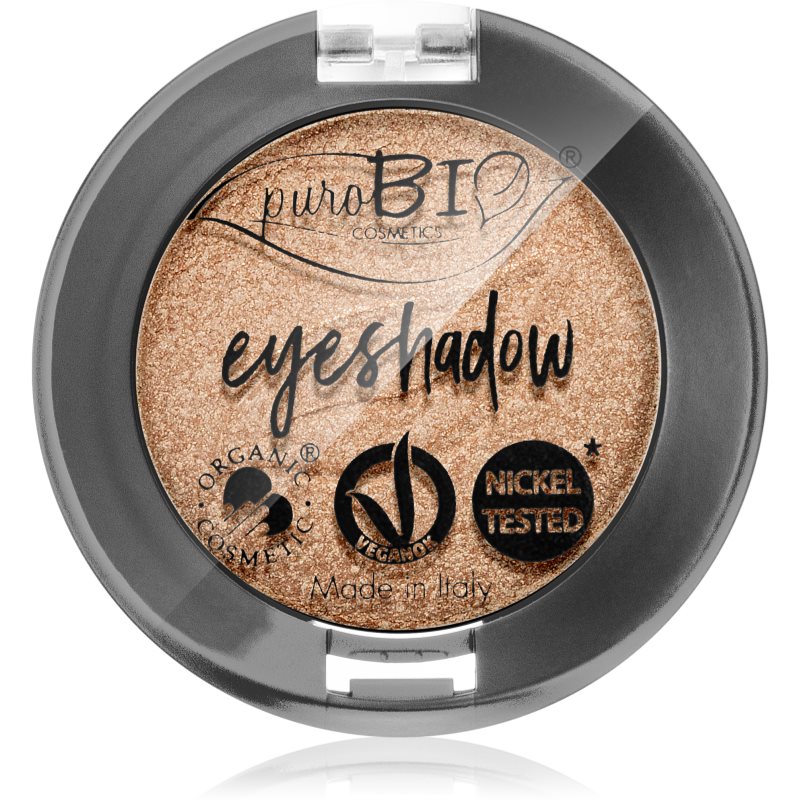 puroBIO Cosmetics Compact Eyeshadows fard ochi culoare 01 Sparkling Wine 2,5 g