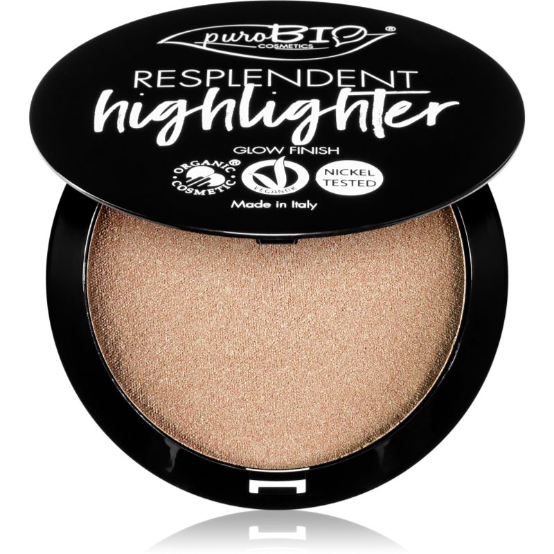 puroBIO Cosmetics Resplendent Highlighter crema de strălucire culoare 01 Sparkling Wine 9 g