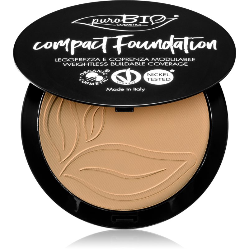 puroBIO Cosmetics Compact Foundation pudra compacta SPF 10 culoare 03 9 g