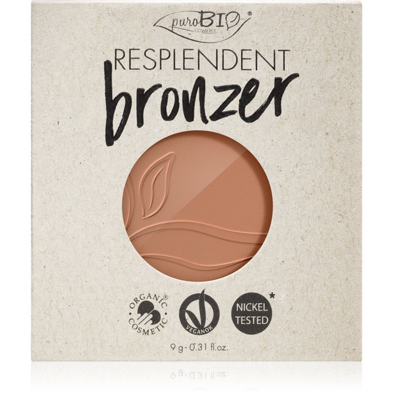 puroBIO Cosmetics Resplendent autobronzant rezervă culoare 05 Warm Brown 9 g