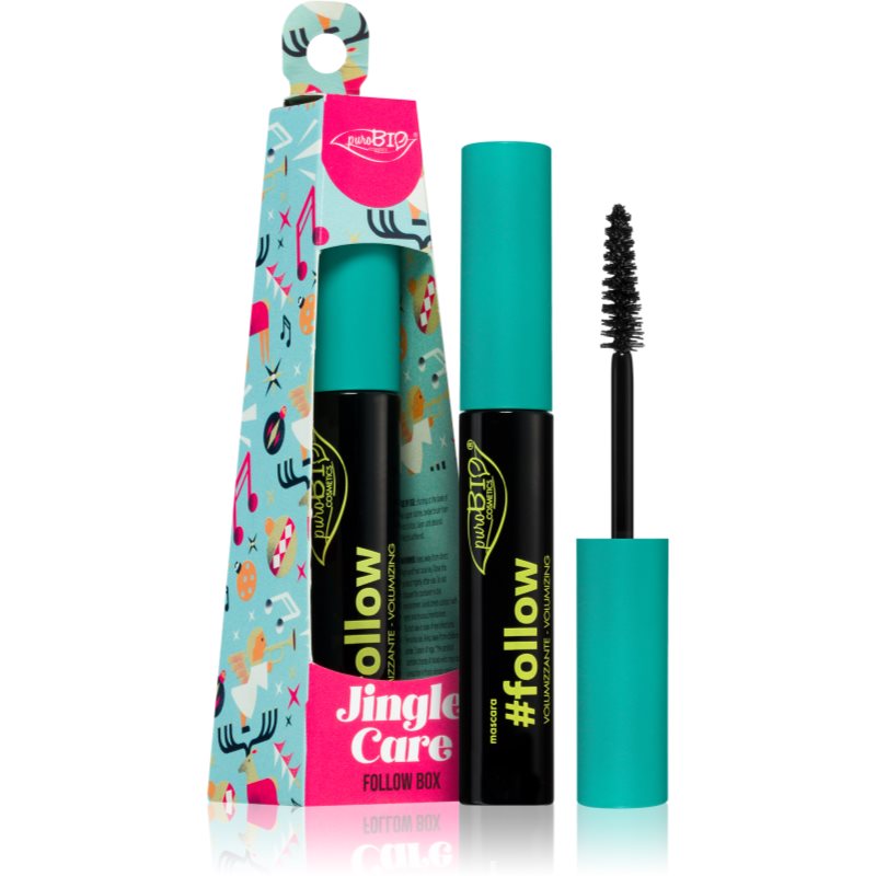 puroBIO Cosmetics Jingle Care Follow Box mascara pentru volum ediție cadou 8 ml
