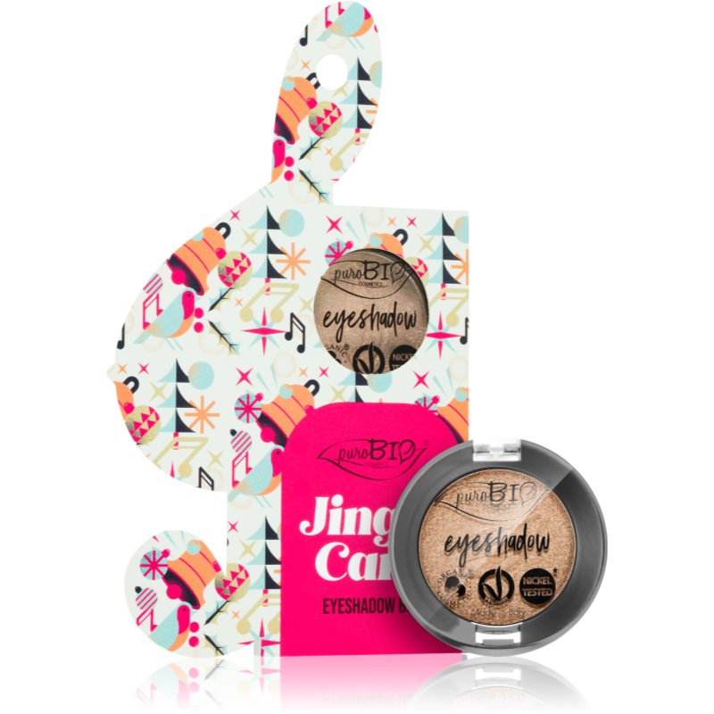 puroBIO Cosmetics Jingle Care Eyeshadow Box fard ochi ediție cadou culoare 01 Sparkling Wine 2,5 g