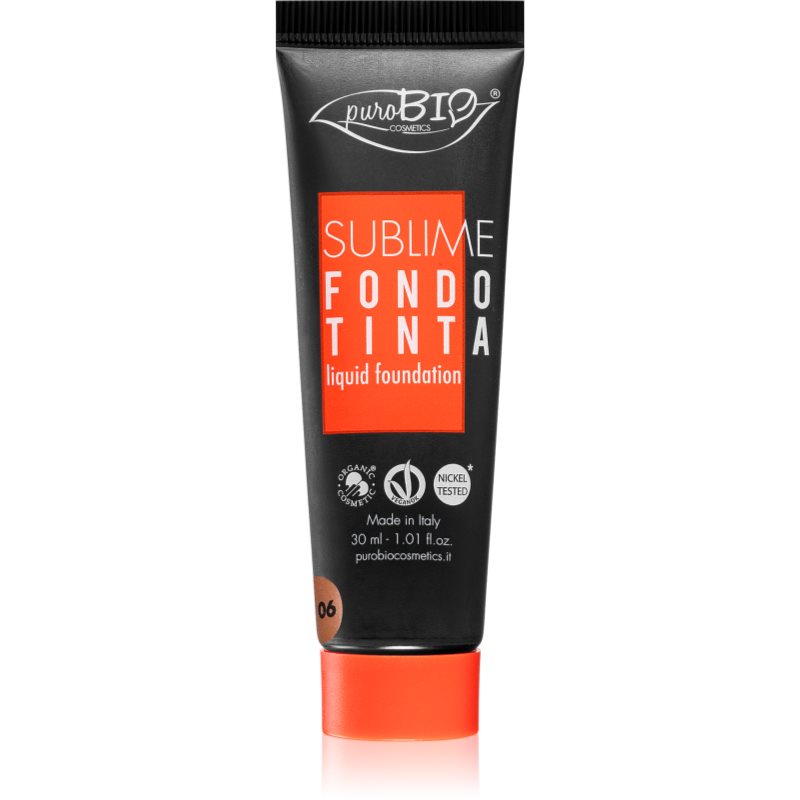 puroBIO Cosmetics Sublime fond de ten lichid culoare 06 30 ml puroBIO Cosmetics Sublime fond de ten lichid culoare 06 30 ml