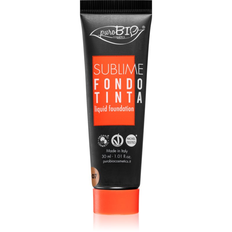 puroBIO Cosmetics Sublime fond de ten lichid culoare 07 30 ml puroBIO Cosmetics Sublime fond de ten lichid culoare 07 30 ml