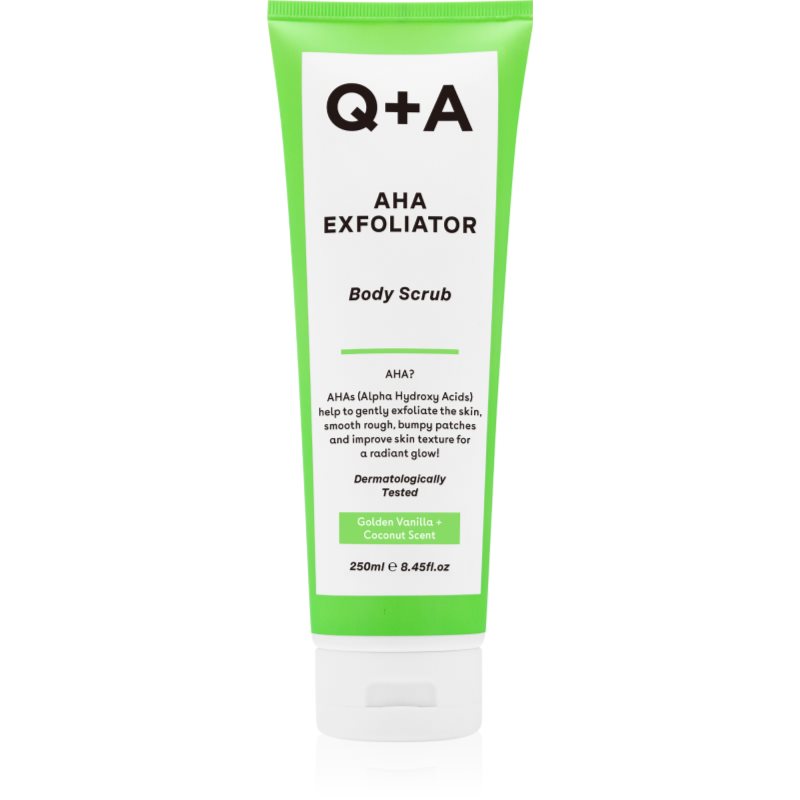 Q+A AHA Exfoliator exfoliant pentru corp Cu AHA Acizi 250 ml