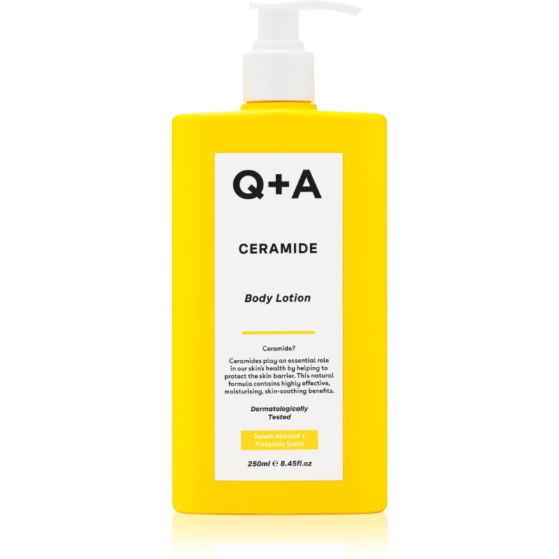 Q+A Ceramide loțiune de corp hidratantă cu ceramide parfum Sweet Almond + Pistachio 250 ml Q+A Ceramide loțiune de corp hidratantă cu ceramide parfum Sweet Almond + Pistachio 250 ml