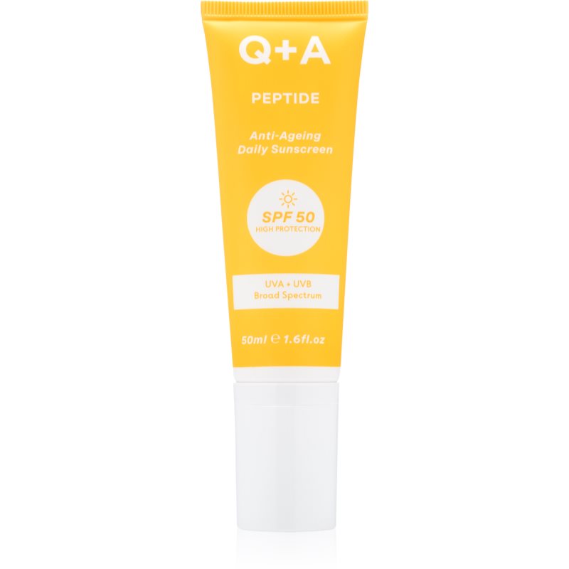 Q+A Peptide crema protectoare pentru fata SPF 50 50 ml