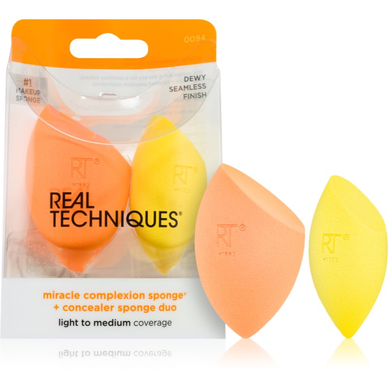 Real Techniques Sponge+ Miracle Complexion & Concealer burete pentru machiaj 2 bc 1 buc