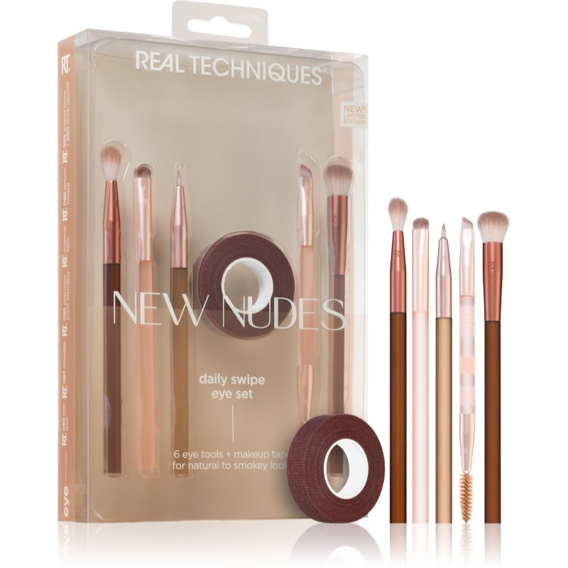 Real Techniques New Nudes set de pensule pentru machiajul ochilor