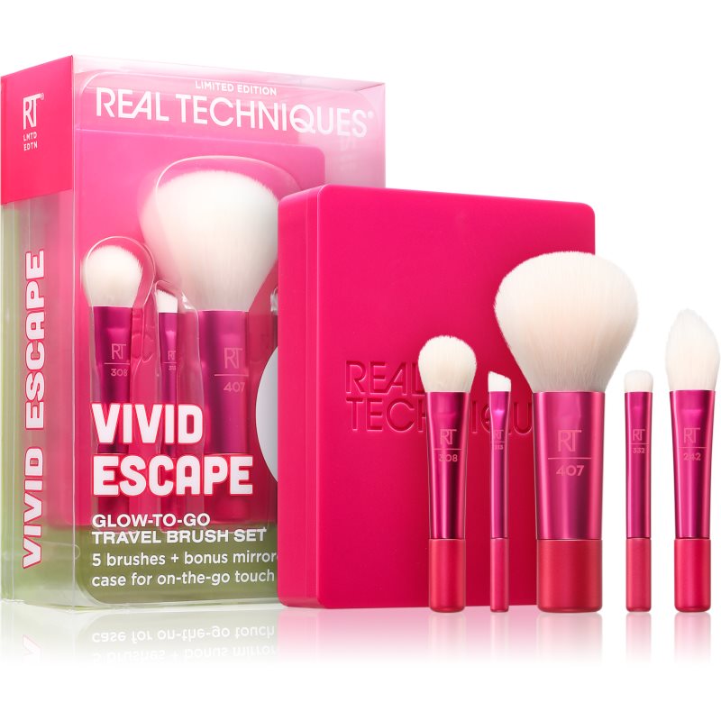 Real Techniques Vivid Escape Travel Brush Set set perii machiaj