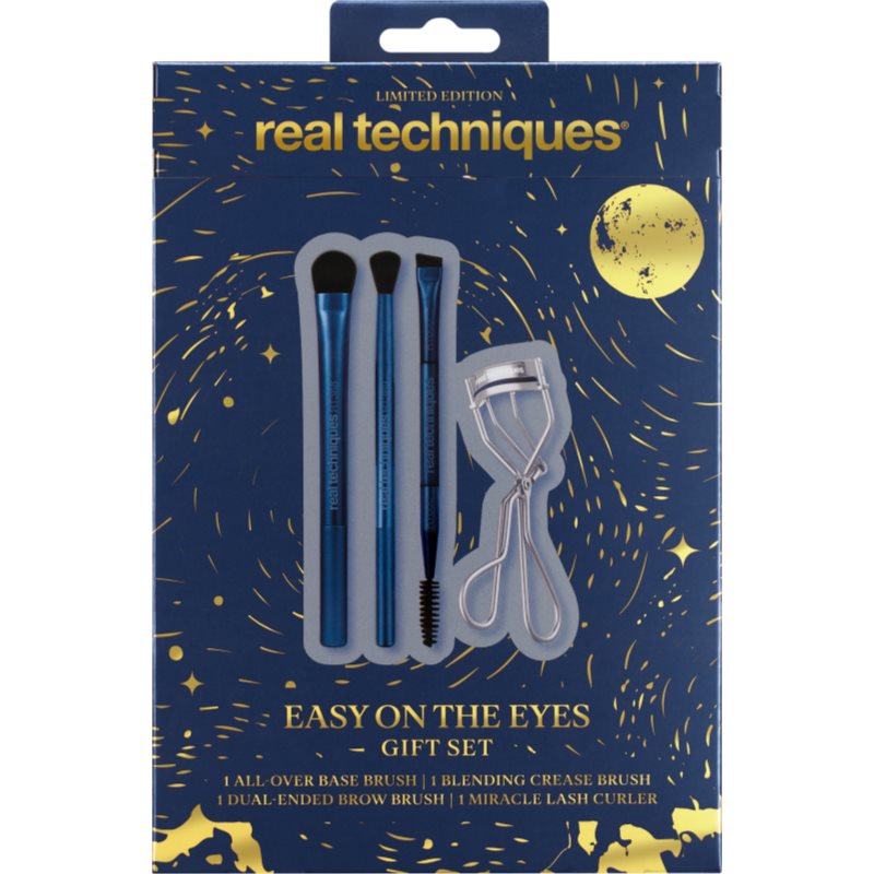 Real Techniques Holiday Easy On The Eyes set de pensule pentru machiajul ochilor