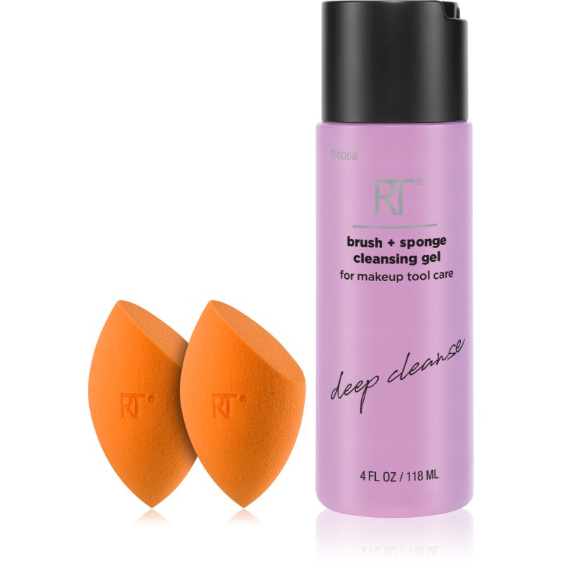 Real Techniques Brush Sponge + Cleasing Gel set faciale