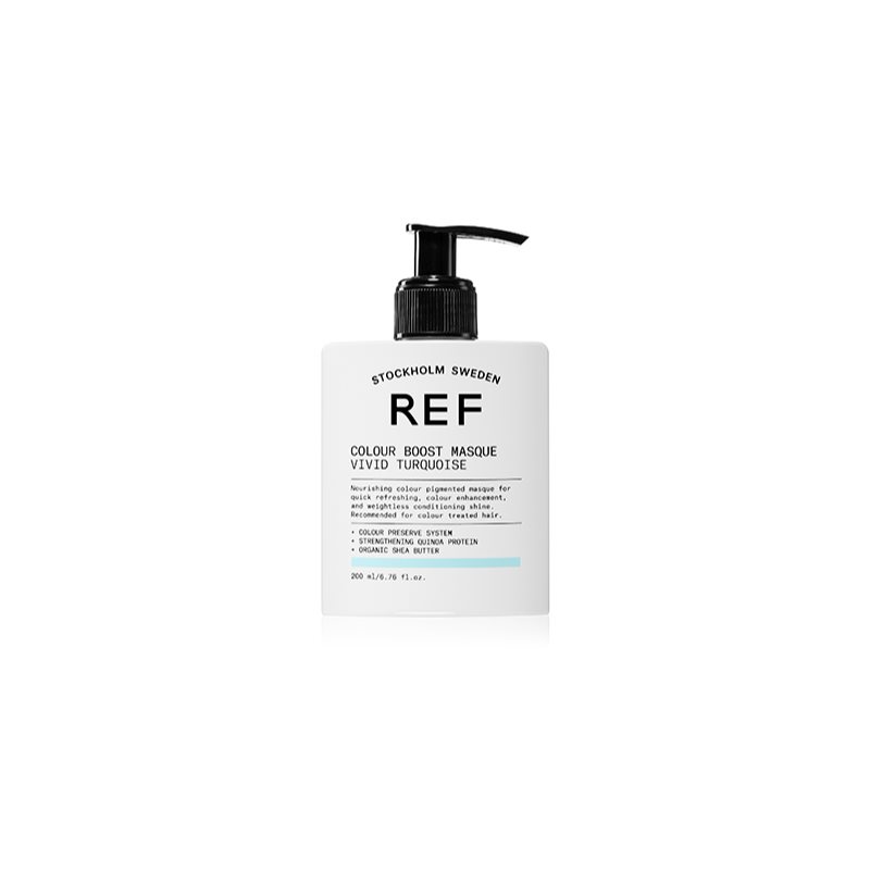 REF Colour Boost Masque mască fină de hrănire fără pigmenți permanenți de culoare VIVID TURQUOISE 200 ml