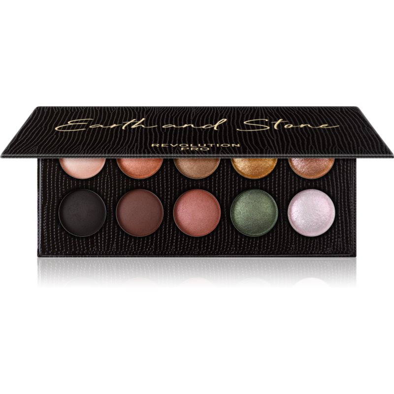 Revolution PRO Colour Focus Palette paletă cu farduri de ochi culoare Earth And Stone 10x1.5 g