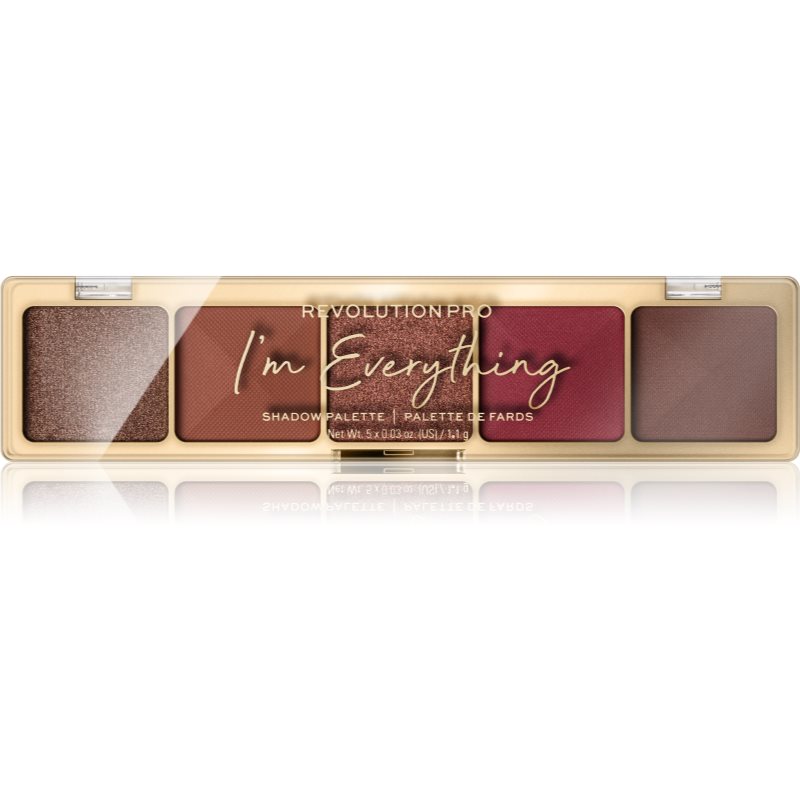 Revolution PRO Glam paletă cu farduri de ochi culoare I'm Everything Burnt Nude 5,5 g