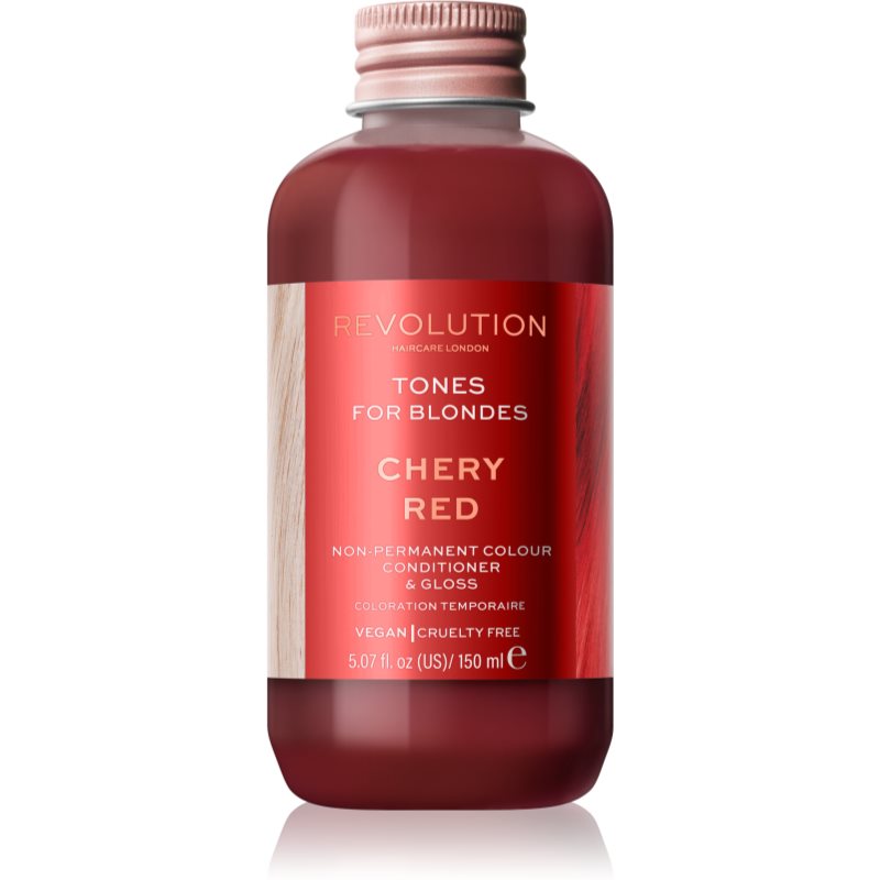 Revolution Haircare Tones For Blondes balsam pentru tonifiere pentru par blond culoare Cherry Red 150 ml