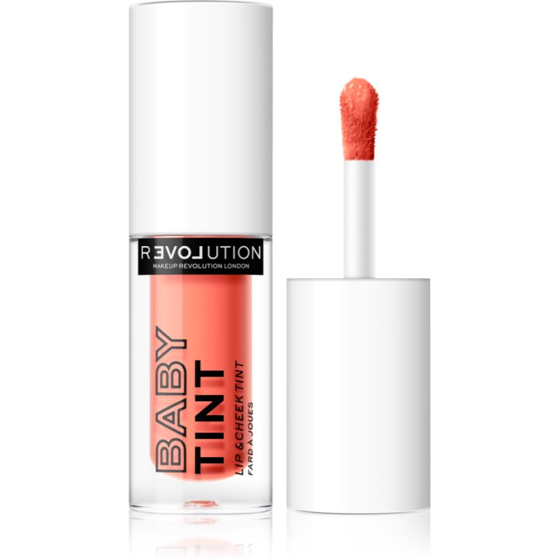 Revolution Relove Baby Tint blush lichid și luciu de buze culoare Coral 1.4 ml