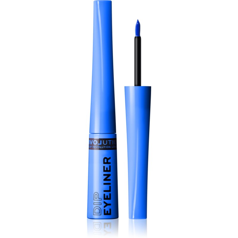 Revolution Relove Dip eyeliner lichid cu trasare precisă culoare Blue 5 ml