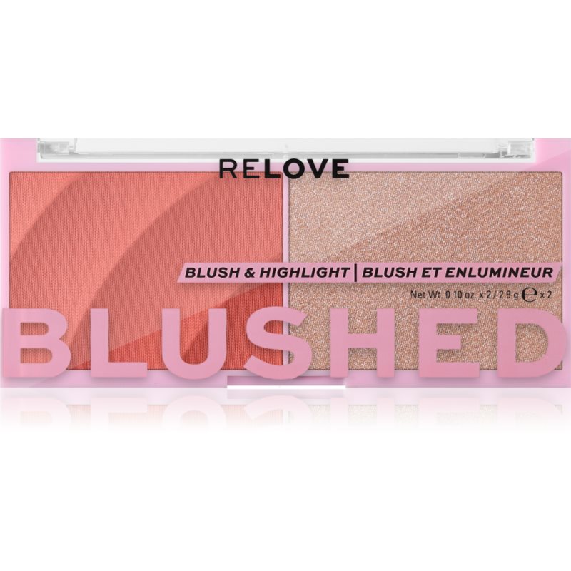 Revolution Relove Blushed Duo Blush & Highlighter blush pentru iluminare 1 buc
