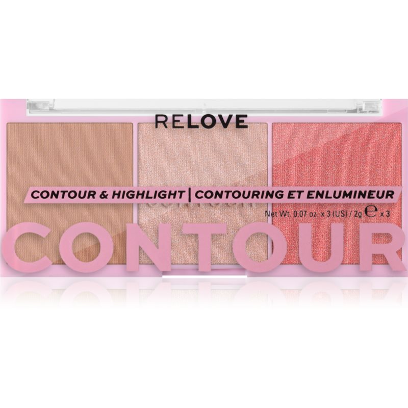 Revolution Relove Colour Play Contour Trio Palette Patela pentru conturul fetei culoare Sugar 6 g