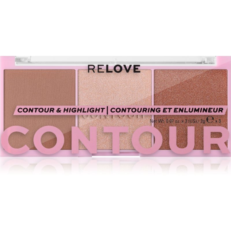 Revolution Relove Colour Play Contour Trio Palette Patela pentru conturul fetei culoare Baked Sugar 6 g