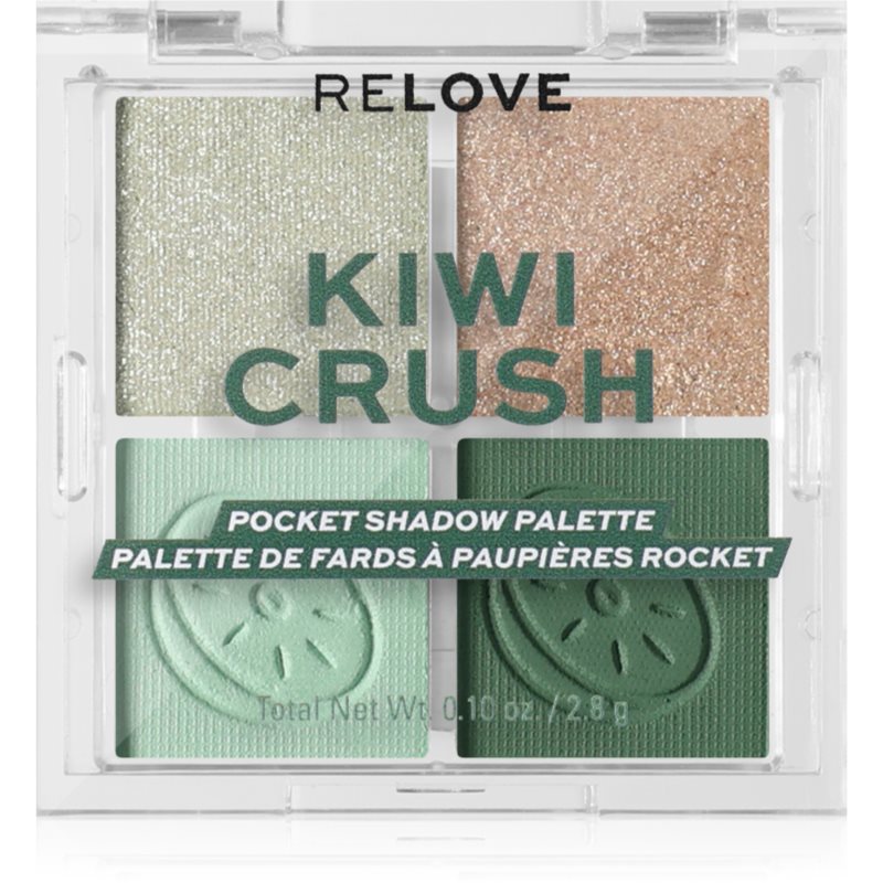 Revolution Relove Pocket Palette paletă cu farduri de ochi culoare Kiwi Crush 4x0.72 g