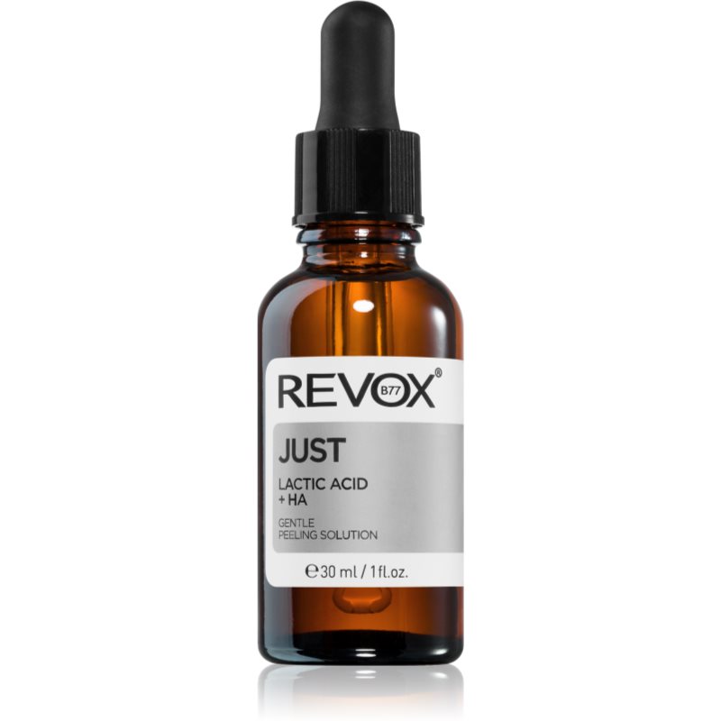Revox B77 Just Lactic Acid + HA ser exfoliant de netezire pentru față și gât 30 ml