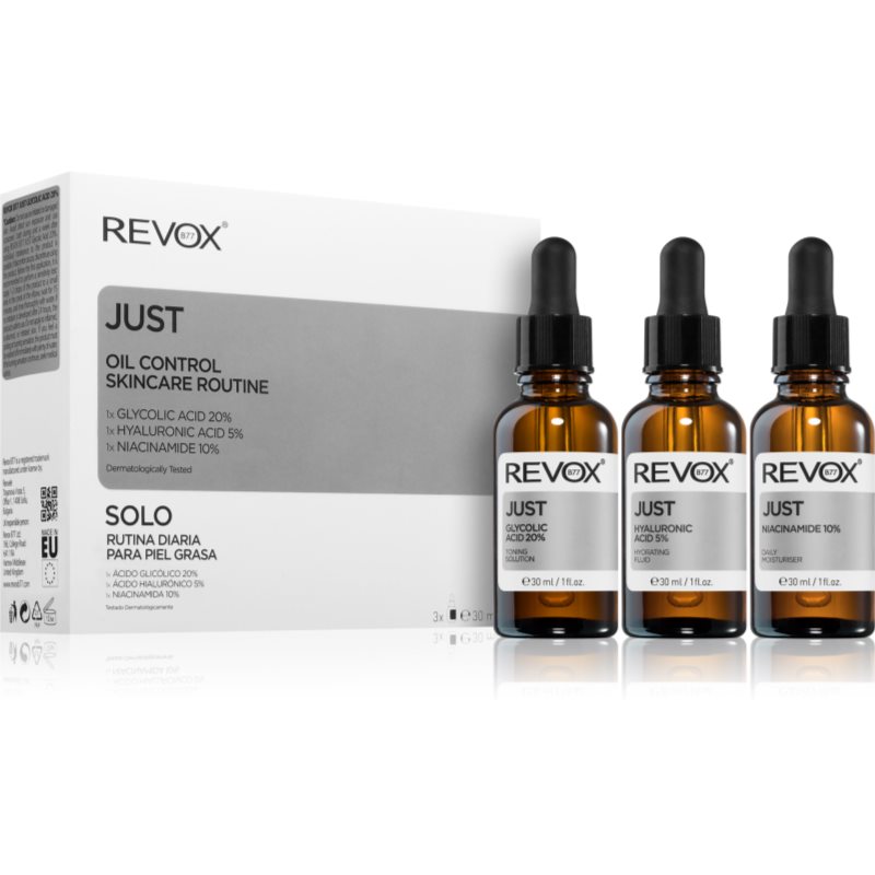 Revox B77 JUST Oil Control Skincare Routine set pentru ten gras Revox B77 JUST Oil Control Skincare Routine set pentru ten gras
