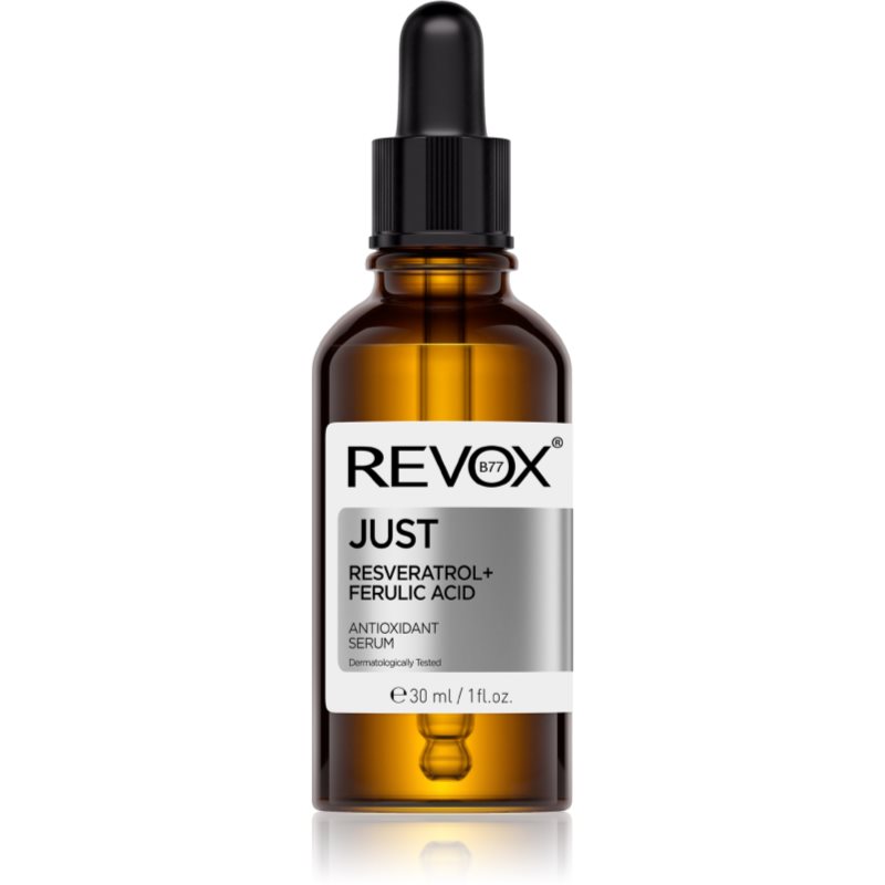 Revox B77 JUST Resveratrol + Ferulic Acid ser antioxidant pentru față și gât 30 ml