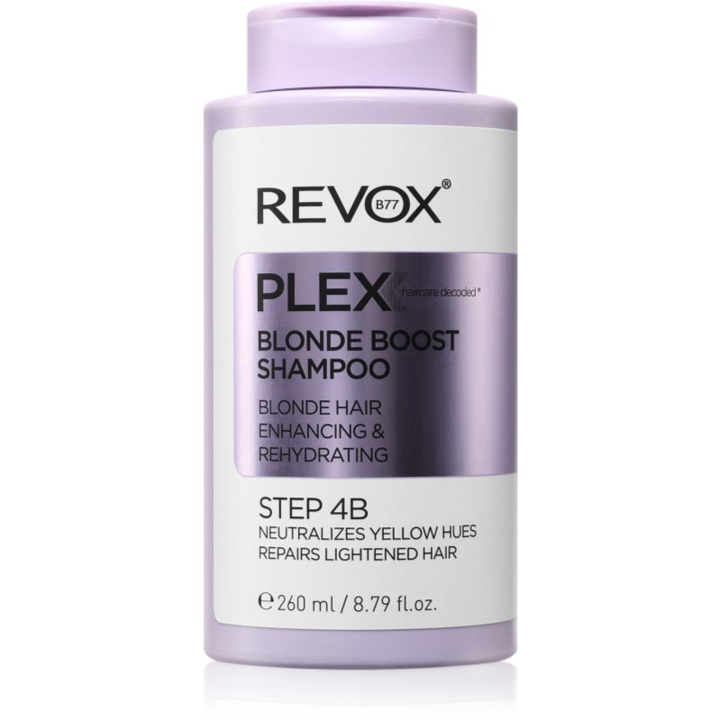 Revox B77 Plex Blonde Boost Shampoo. Step 4B șampon pentru neutralizarea tonurilor de galben pentru par blond 260 ml