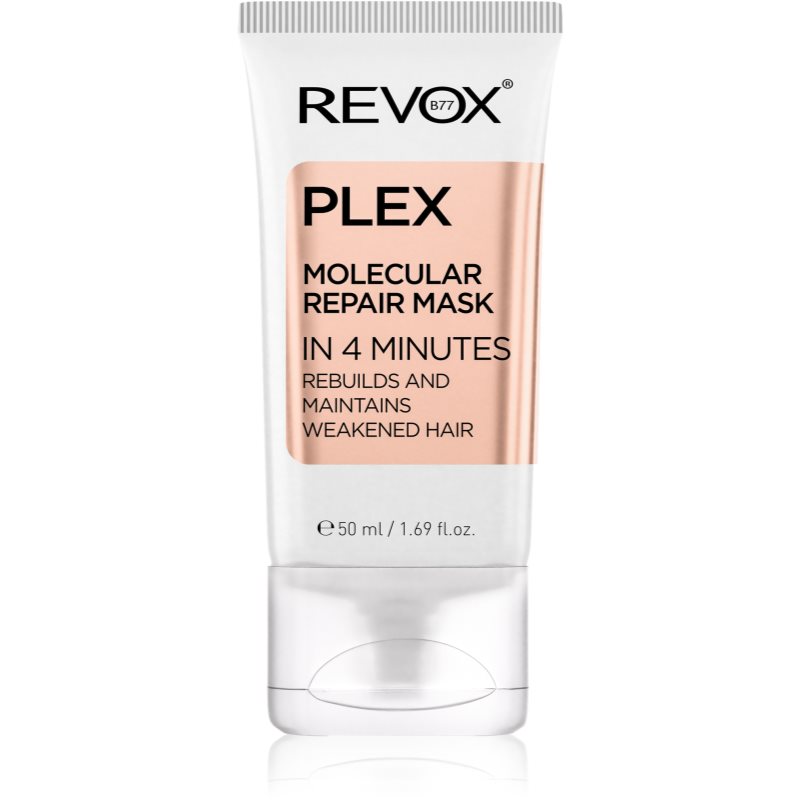 Revox B77 PLEX Molecular Repair Mask mască regeneratoare fără clătire pentru păr 50 ml Revox B77 PLEX Molecular Repair Mask mască regeneratoare fără clătire pentru păr 50 ml