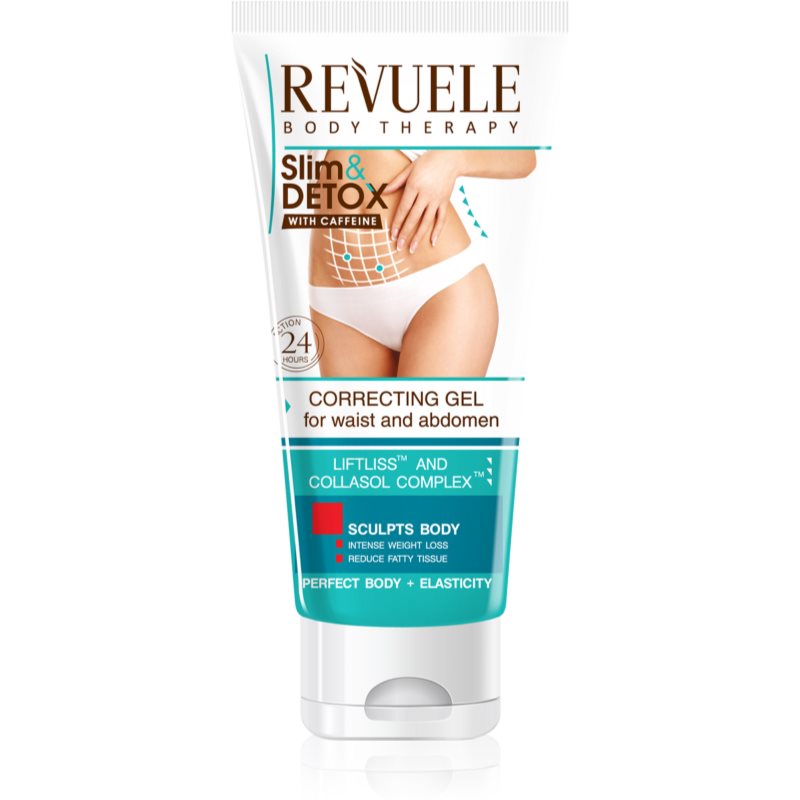 Revuele Slim & Detox With Caffeine gel pentru slăbire pentru abdomen și șolduri 200 ml