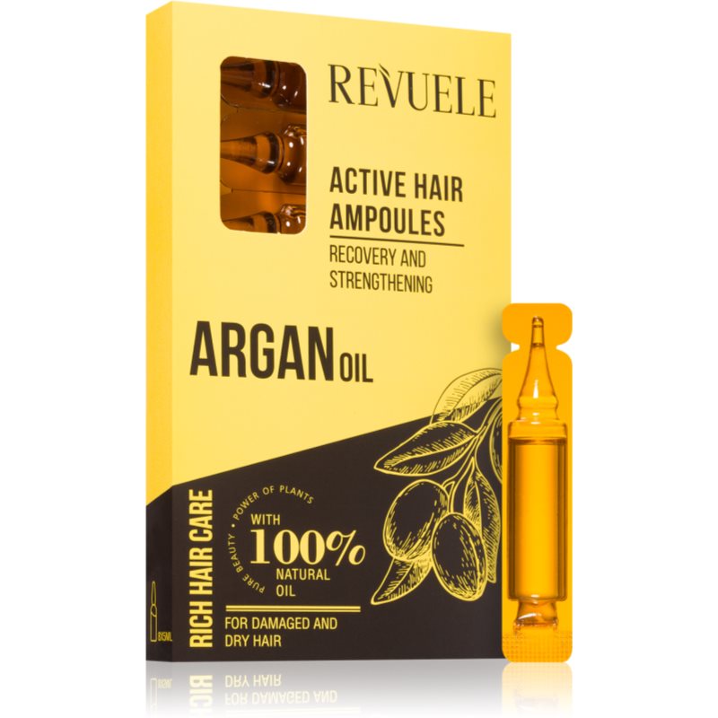 Revuele Argan Oil Active Hair Ampoules fiolă pentru păr uscat și deteriorat 8x5 ml