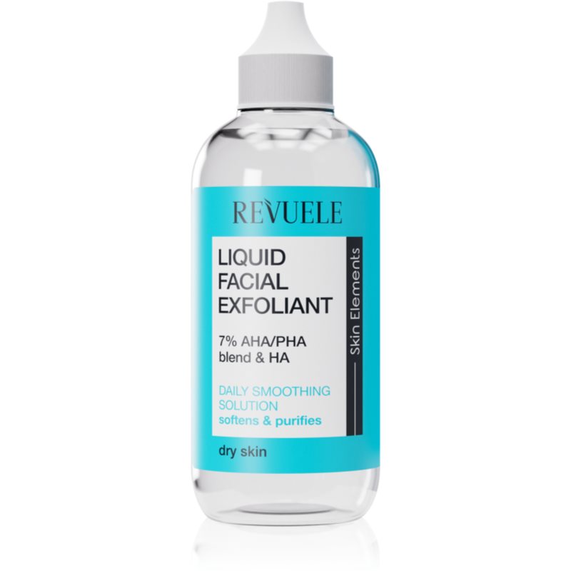 Revuele Liquid Facial Exfoliant 7% AHA/PHA blend + HA serum cu efect exfoliant pentru tenul uscat 125 ml