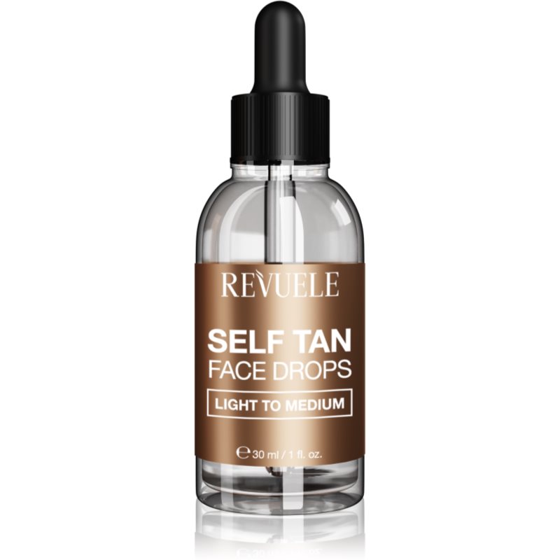 Revuele Paradise Bronze Self Tan Face Drops picaturi pentru bronzare faciale culoare Light To Medium 30 ml