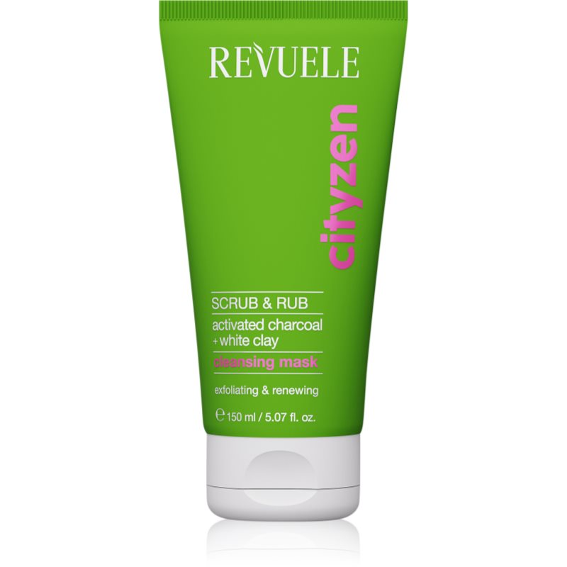Revuele Cityzen Scrub & Rub masca exfolianta pentru curatarea pielii cu cărbune activ 150 ml