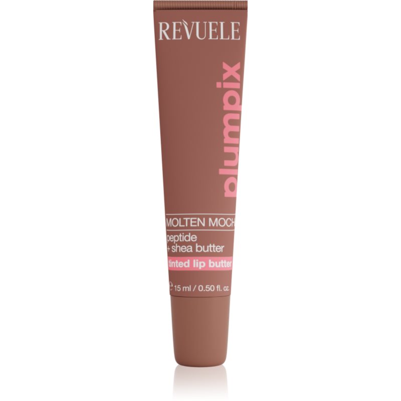 Revuele Plumpix Molten Mocha balsam de buze colorat culoare Sheer Brown 15 ml
