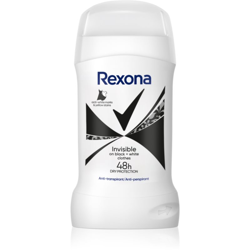 Rexona Invisible Black&White deodorant solid împotriva petelor albe 50 ml