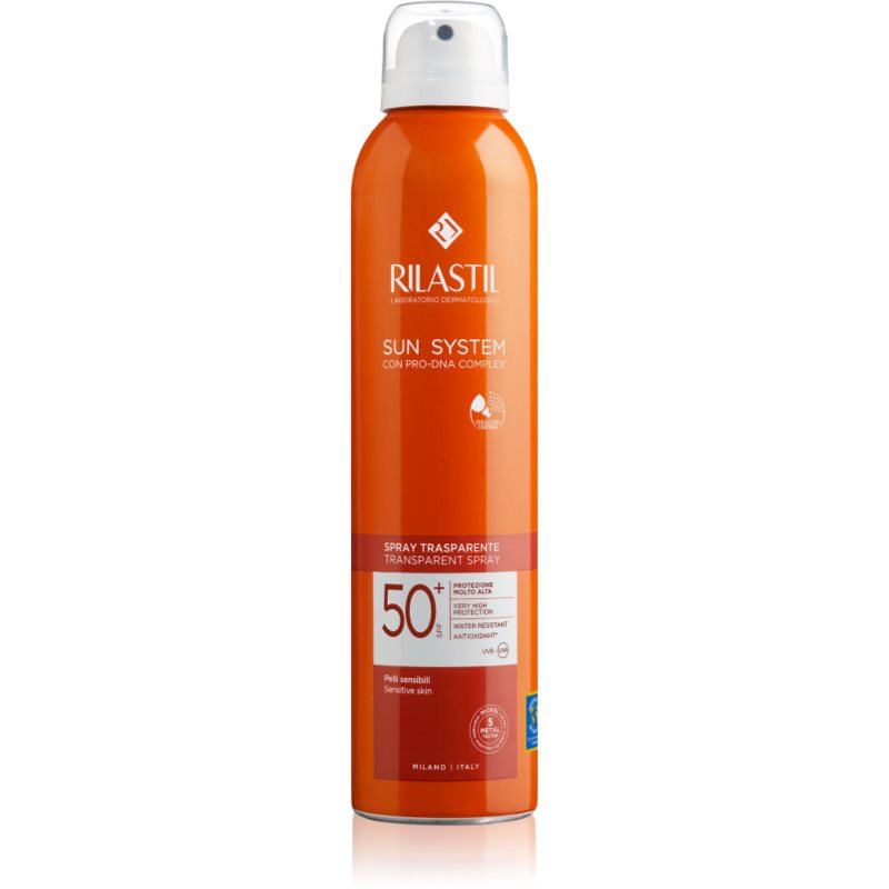Rilastil Sun System spray transparent pentru bronzare SPF 50+ 200 ml