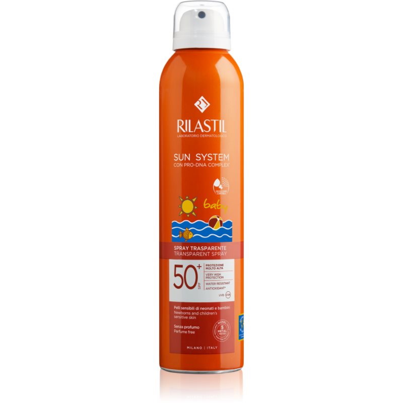 Rilastil Sun System Baby transparentes Bräunungsspray SPF 50+ 200 ml