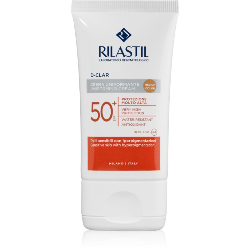 Rilastil D-Clar crème de protectie anti-acnee SPF 50+ culoare Medium 40 ml