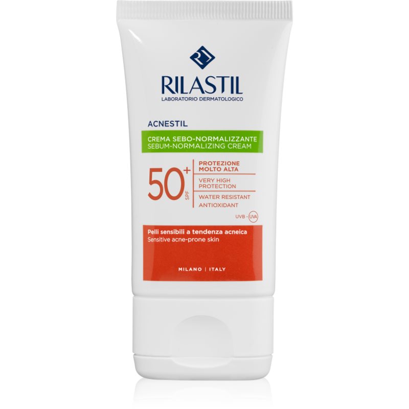 Rilastil Acnestil crema pentru fata, protectoare si matifianta SPF 50+ 40 g