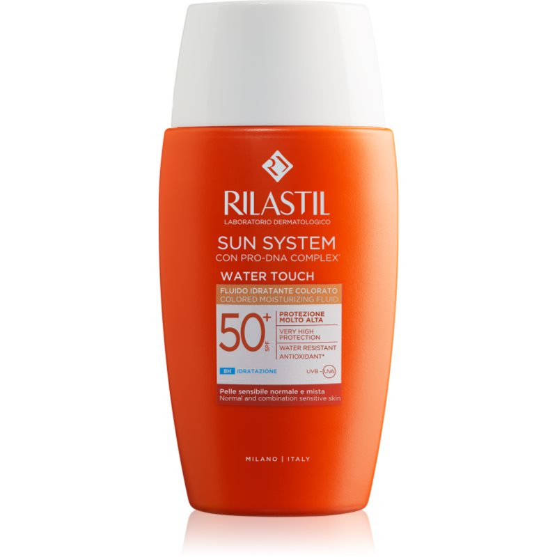 Rilastil Sun System Water Touch schützendes getöntes Gesichtsfluid SPF 50+ 50 ml