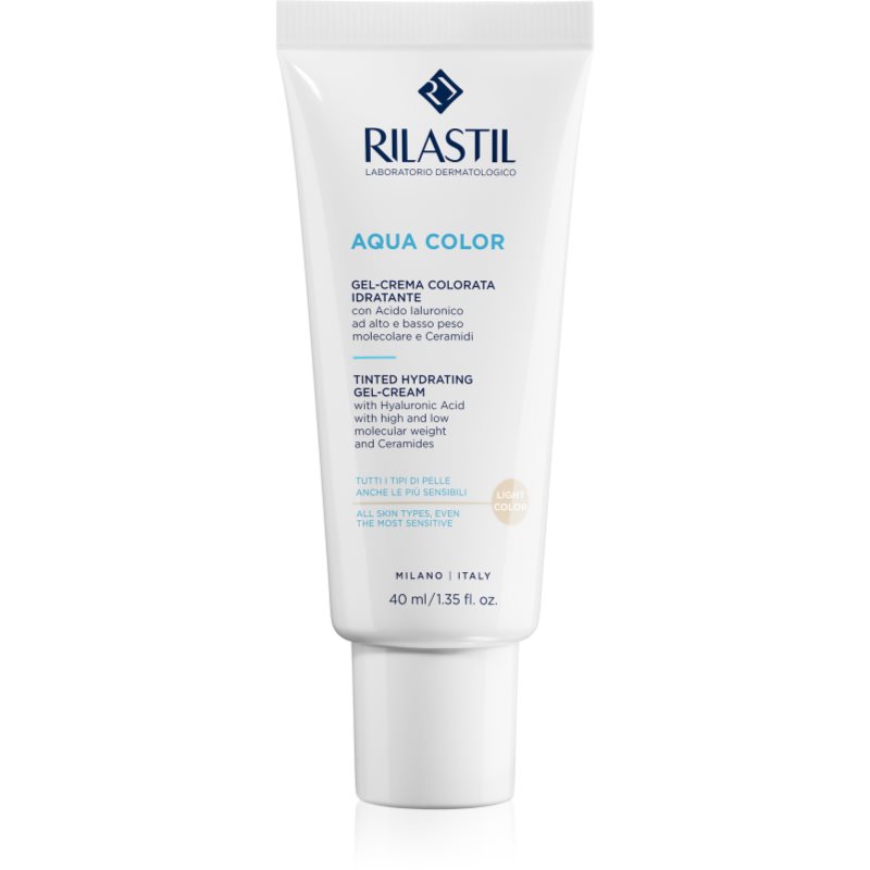 Rilastil Aqua Color gel-cremă cu efect de tonifiere cu efect de hidratare culoare Light 40 ml
