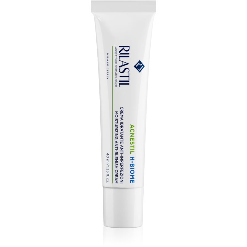 Rilastil Acnestil H-Biome crema de fata hidratanta pentru piele uscata si iritata in urma tratamentului antiacneic 40 ml